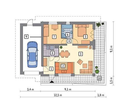 Rzut parteru POW. 0,0 m²