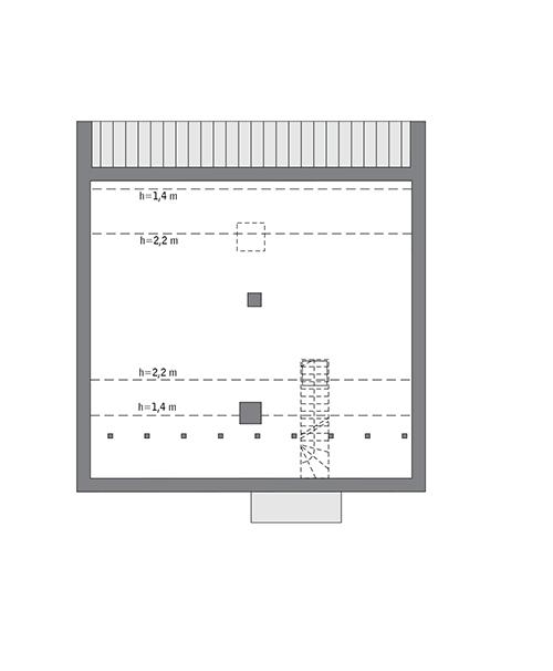 Rzut poddasza: Do indywidualnej adaptacji (56,1 m2 powierzchni użytkowej)