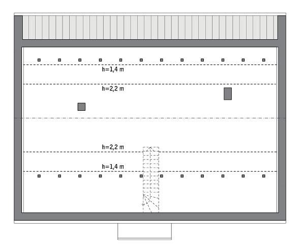 Rzut poddasza: do indywidualnej adaptacji (74,7 m2 powierzchni użytkowej)
