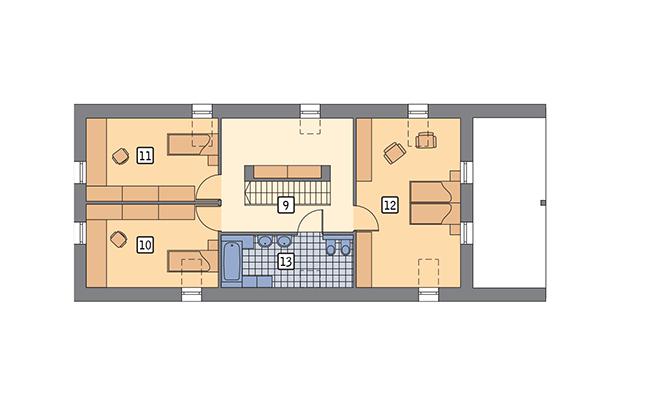 Rzut poddasza POW. 94,9 m²