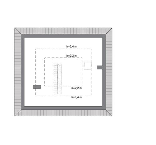 Rzut poddasza: do indywidualnej adaptacji (25,1 m2 powierzchni użytkowej)