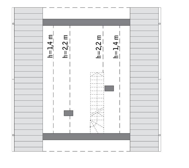 Rzut poddasza: do indywidualnej adaptacji (20,7 m2 powierzchni użytkowej)