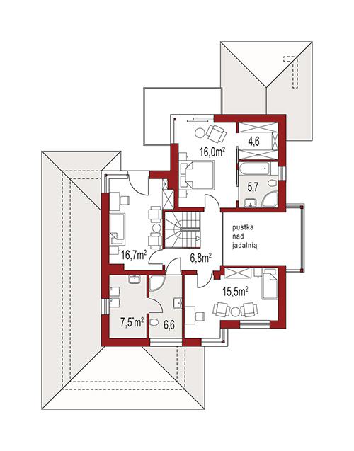 Rzut piętra POW. 0,0 m²