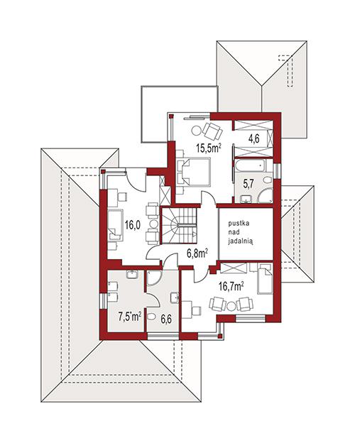 Rzut piętra POW. 0,0 m²
