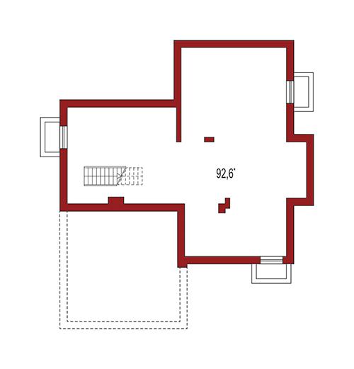 Rzut piwnicy POW. 0,0 m²