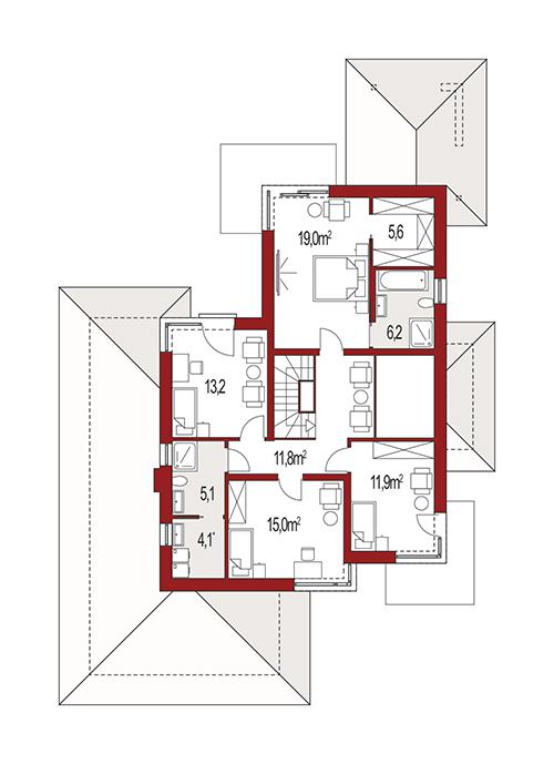 Rzut piętra POW. 0,0 m²