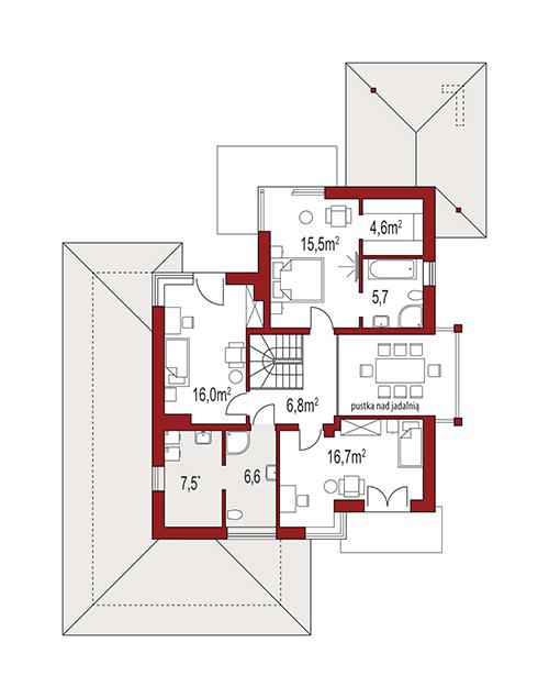 Rzut piętra POW. 0,0 m²