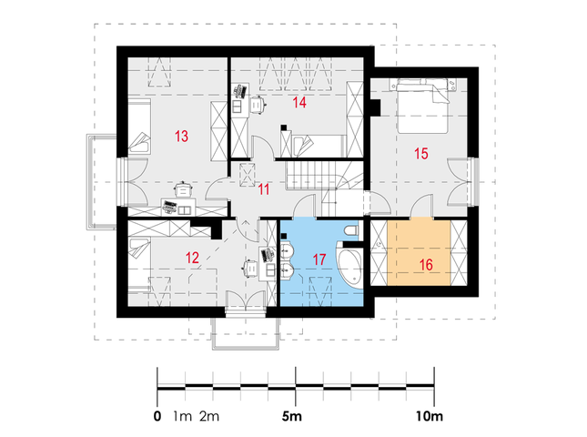 Rzut poddasza POW. 94,1 m²