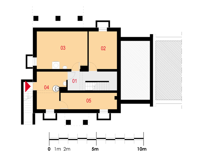 Rzut piwnicy POW. 64,3 m²