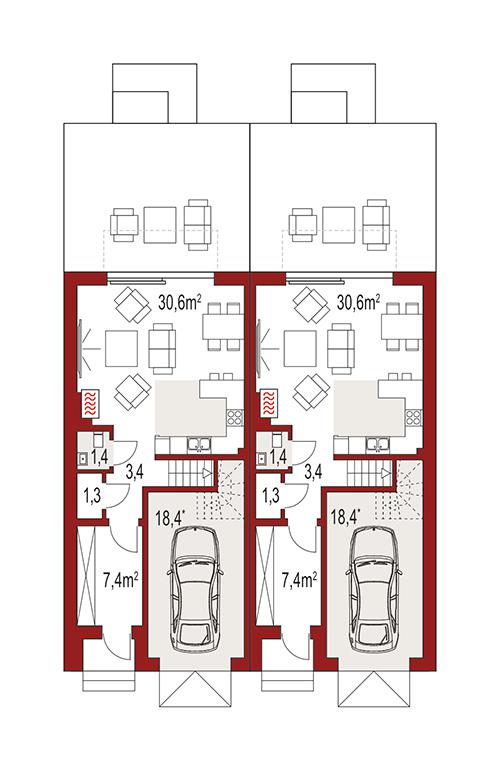 Rzut parteru POW. 0,0 m²