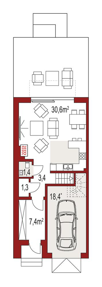 Rzut parteru POW. 0,0 m²