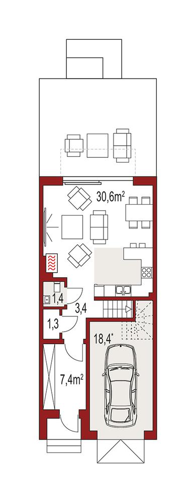 Rzut parteru POW. 0,0 m²