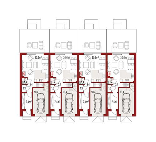 Rzut parteru POW. 0,0 m²