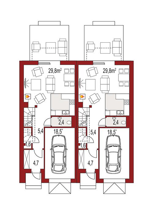 Rzut parteru POW. 0,0 m²