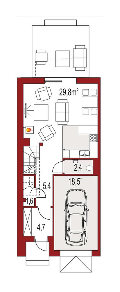 Rzut parteru POW. 0,0 m²