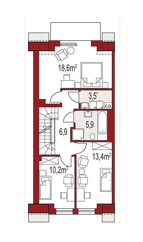Rzut piętra POW. 0,0 m²