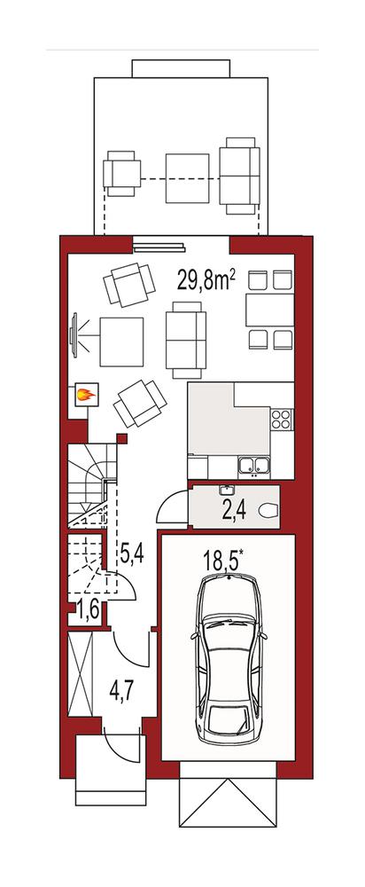 Rzut parteru POW. 0,0 m²