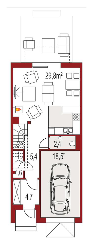Rzut parteru POW. 0,0 m²