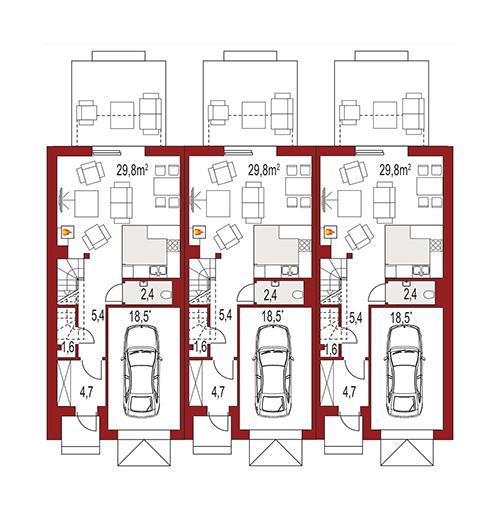 Rzut parteru POW. 0,0 m²