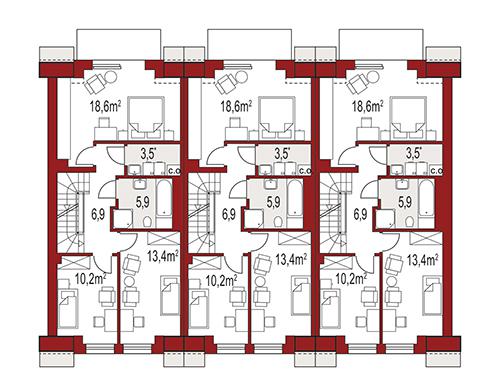 Rzut piętra POW. 0,0 m²