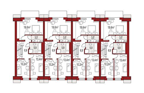 Rzut piętra POW. 0,0 m²