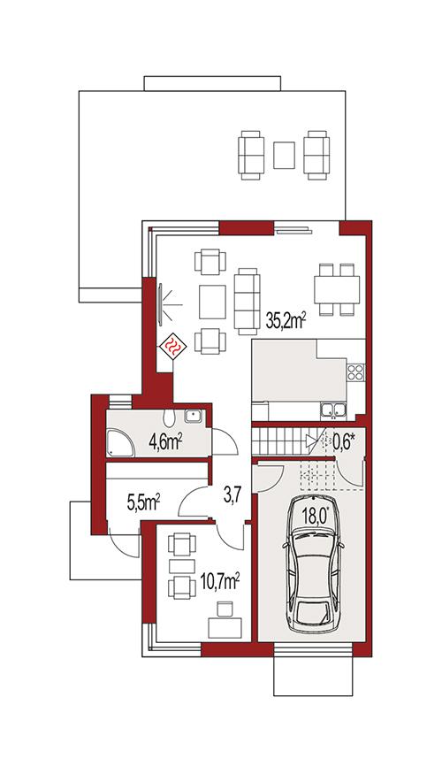 Rzut parteru POW. 0,0 m²