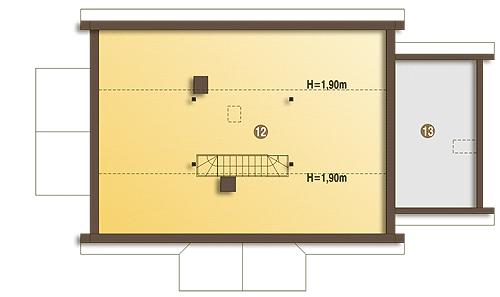 Rzut poddasza POW. 0,0 m²