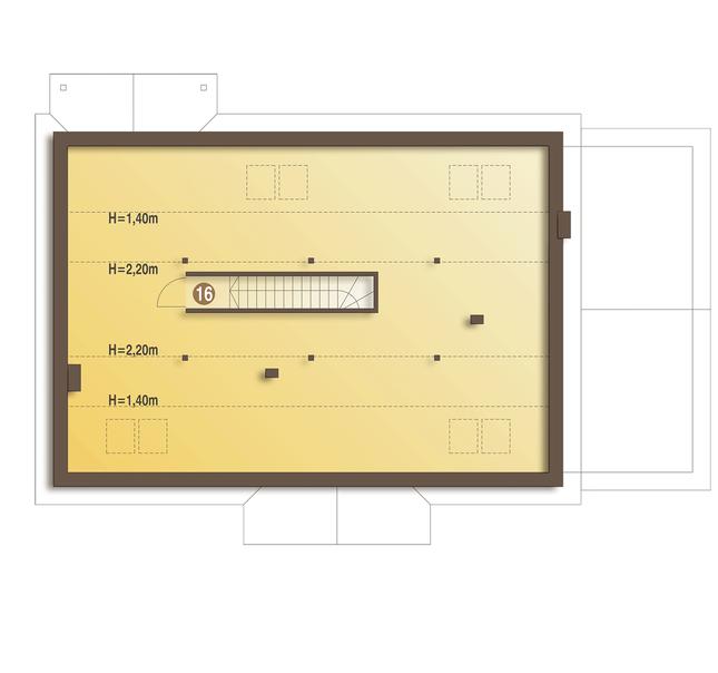 Rzut poddasza POW. 37,7 m²