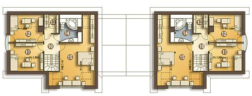 Rzut poddasza POW. 74,6 m²