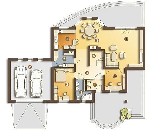 Rzut parteru POW. 156,1 m²
