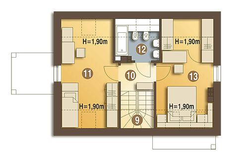 Rzut poddasza POW. 46,9 m²