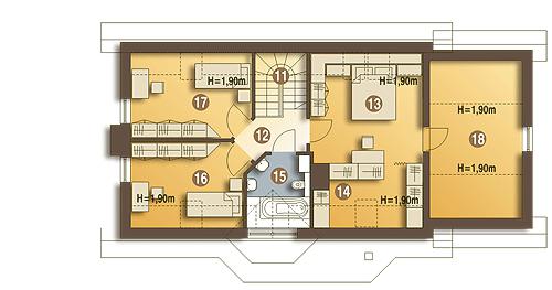 Rzut poddasza POW. 80,2 m²