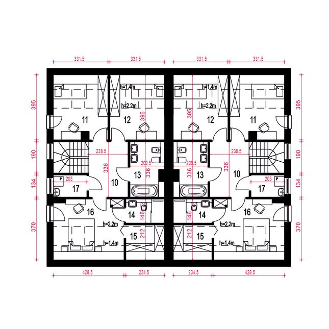Rzut poddasza POW. 66,6 m²