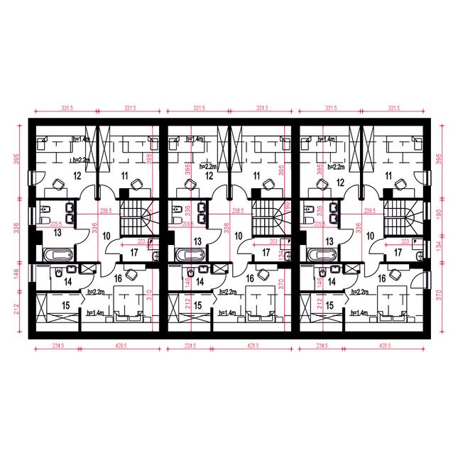 Rzut poddasza POW. 66,9 m²