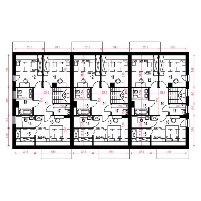 Rzut poddasza POW. 66,9 m²