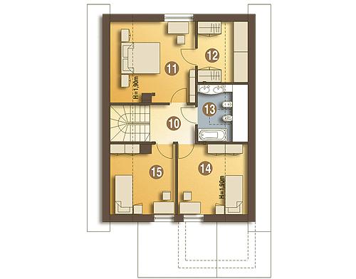 Rzut poddasza POW. 62,9 m²