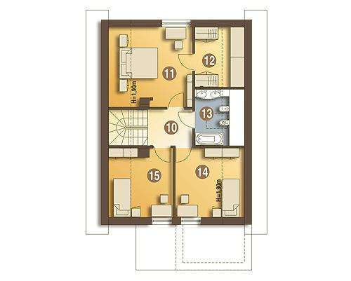 Rzut poddasza POW. 60,4 m²