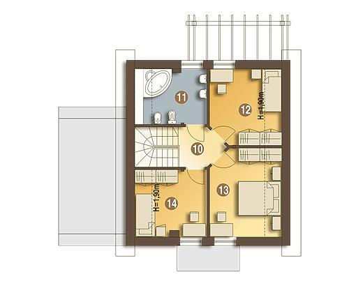 Rzut poddasza POW. 48,2 m²