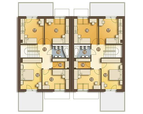 Rzut poddasza POW. 67,6 m²
