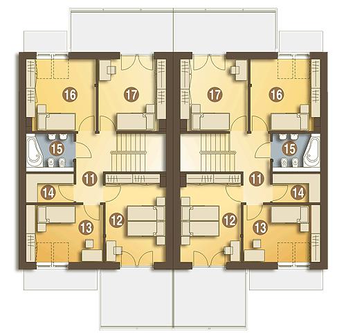 Rzut poddasza POW. 67,5 m²