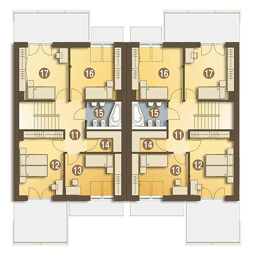 Rzut poddasza POW. 67,5 m²