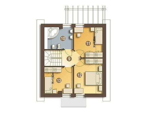 Rzut poddasza POW. 48,2 m²