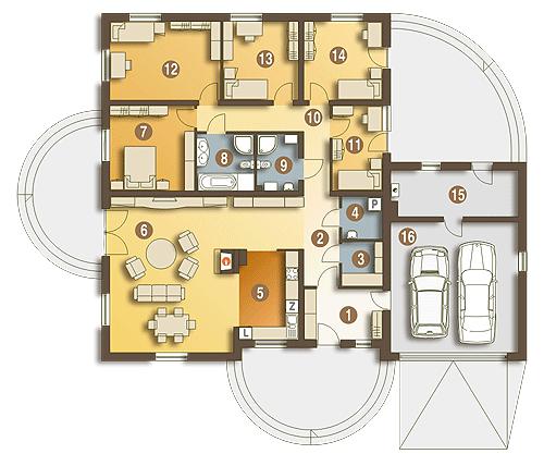 Rzut parteru POW. 220,3 m²