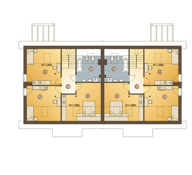 Rzut poddasza POW. 81,8 m²