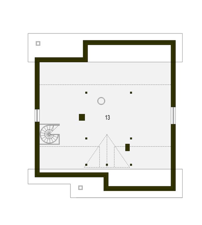 Rzut poddasza POW. 0,0 m²