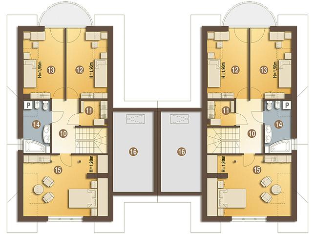 Rzut poddasza POW. 71,7 m²