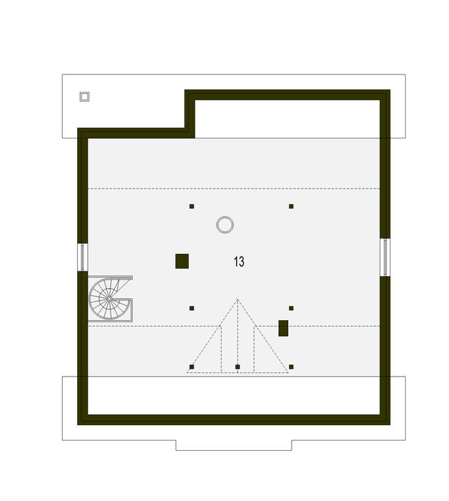 Rzut poddasza POW. 0,0 m²