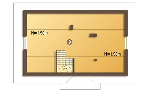 Rzut poddasza POW. 31,2 m²