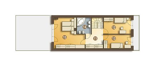 Rzut piętra POW. 59,1 m²