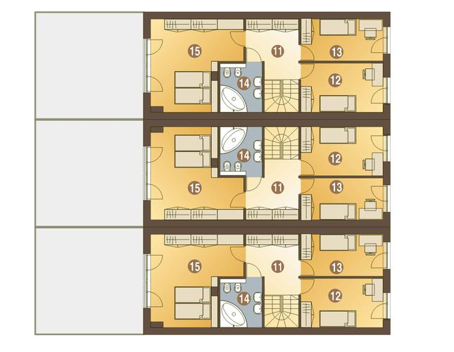 Rzut piętra POW. 59,1 m²